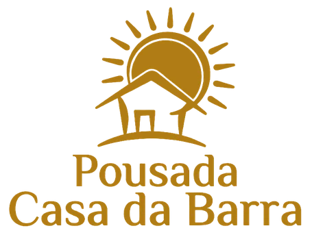 Logo da Pousada Casa da Barra: sol sobre uma casa